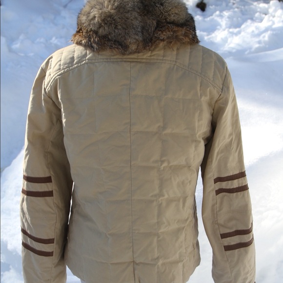 Vintage BOGNER Quilted Down Jacket with Real Fur Collar - Picture 4 of 16